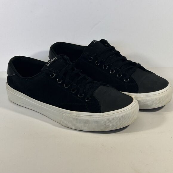 STRAYE SKATE SHOES Womens 9.5 Mens 8‎ Black Suede Stanley - Picture 3 of 11